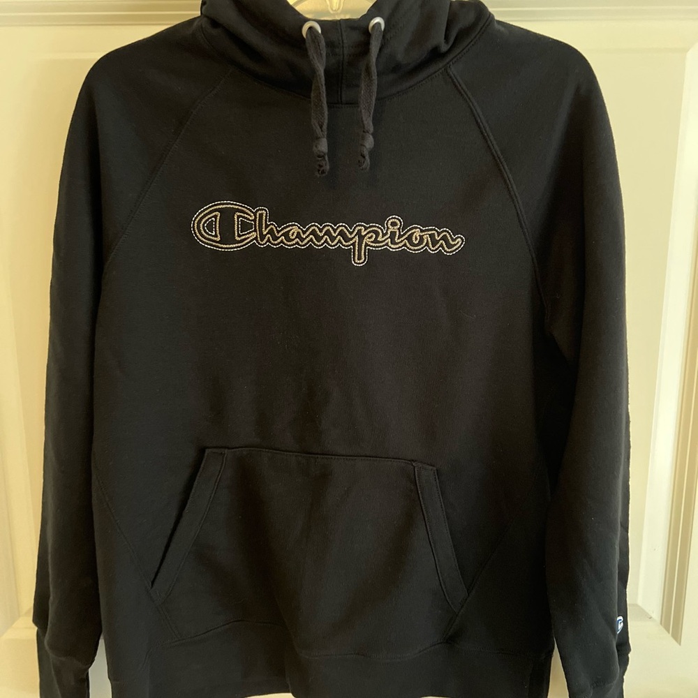 Champion Black Medium Hoodie with Logo
